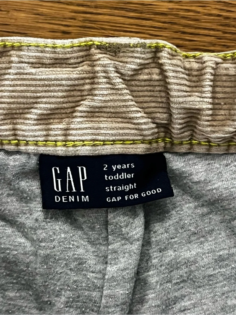 Lot of 2 Baby Gap Boys Size 2T Lined Corduroy Pants Adjustable Waist